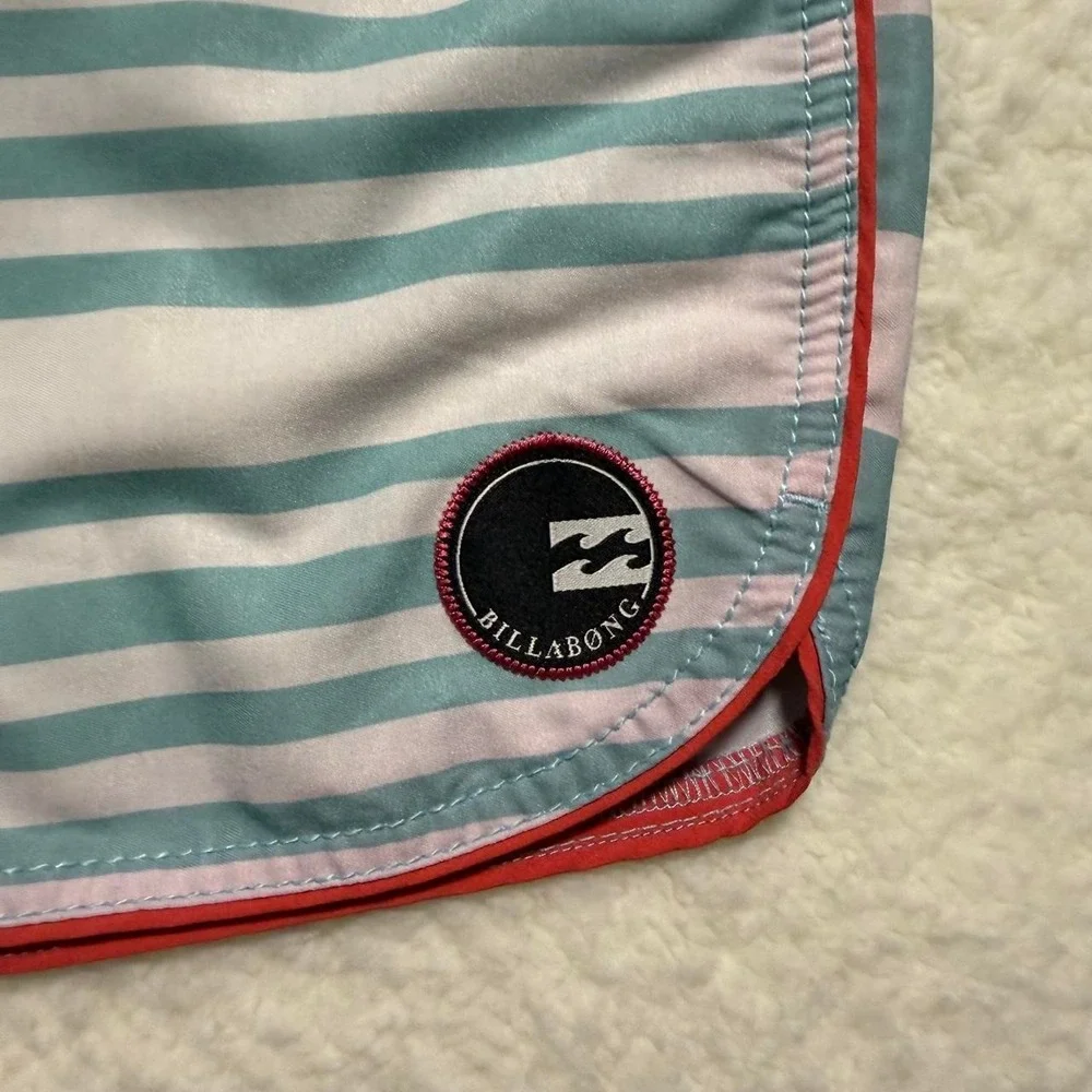 Billabong Platinum X PX3 Board Shorts Mens 32 Teal White Striped AD011-507